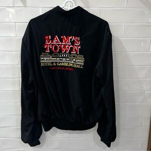 Vintage Embroidered Sam's Town Hotel & Gambling Hall Jacket Sz Large Las Vegas
